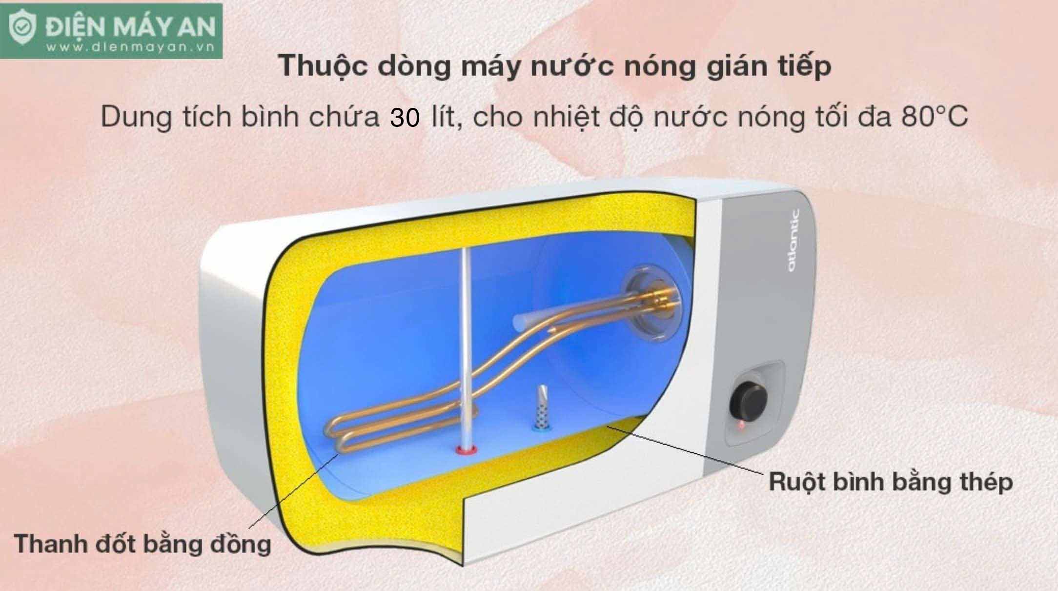 Bình nóng lạnh Atlantic 30 lít SWH 30H M-7 NEO2 LITE 833037